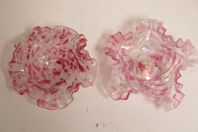 10 Clichy Mottled Glass Vases &amp; Bowls, 1930