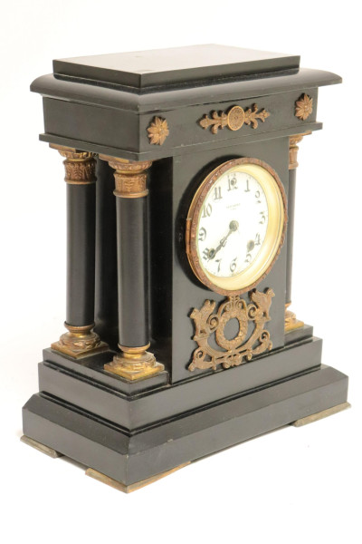 Ansonia Brass Carriage Clock &amp; Painted Metal Clock