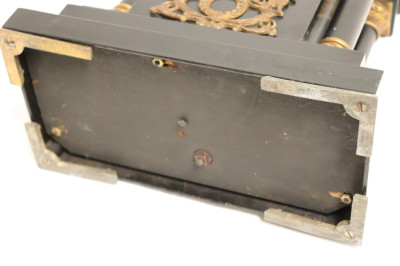 Ansonia Brass Carriage Clock &amp; Painted Metal Clock