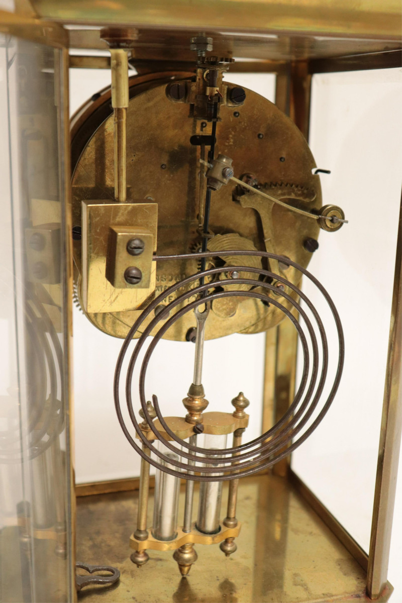 Ansonia Brass Carriage Clock &amp; Painted Metal Clock