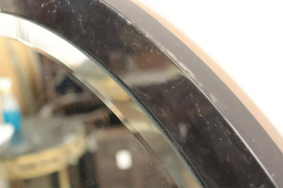 Karl Springer Style Black &amp; white Marble Mirror