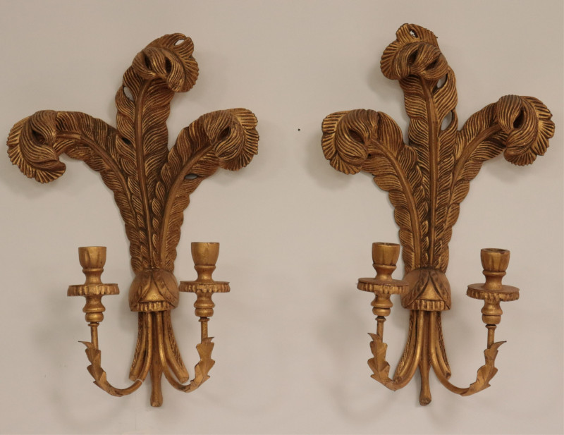 George III Style Painted Prince of Wales Sconces