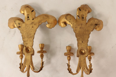 George III Style Painted Prince of Wales Sconces
