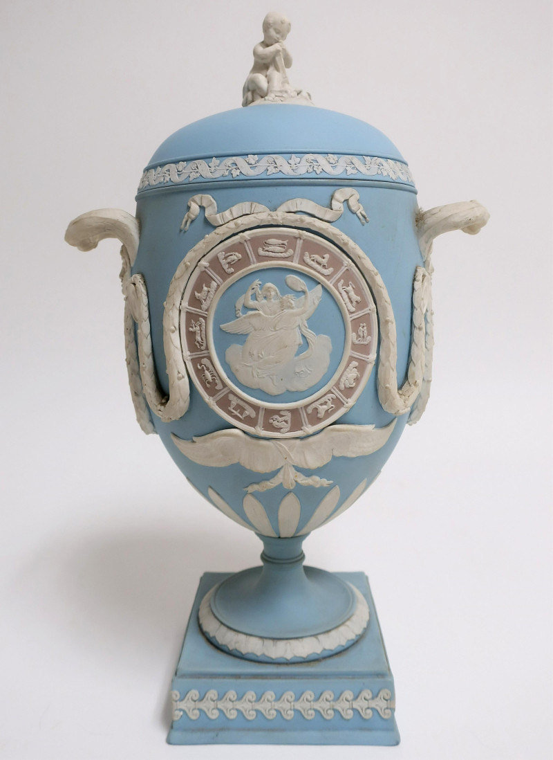 Wedgwood Tricolor Jasperware Zodiac Vase