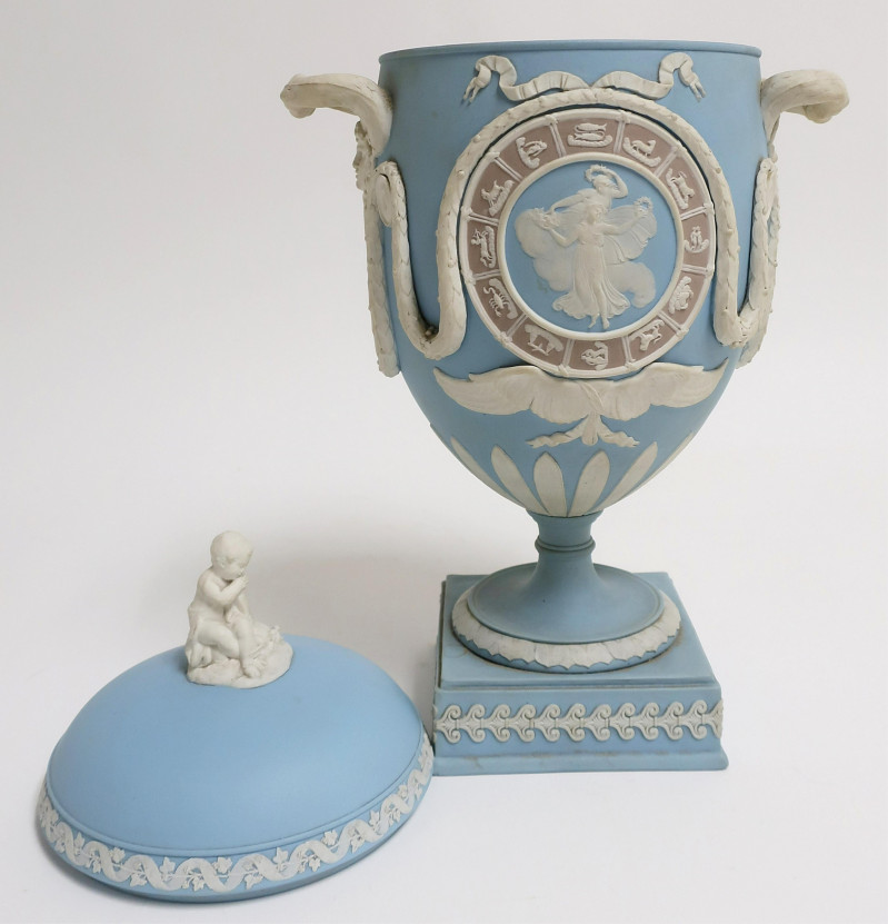 Wedgwood Tricolor Jasperware Zodiac Vase