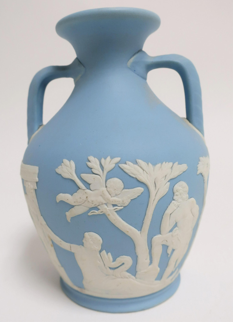 Wedgwood Light Blue Jasper Dip Portland Vase