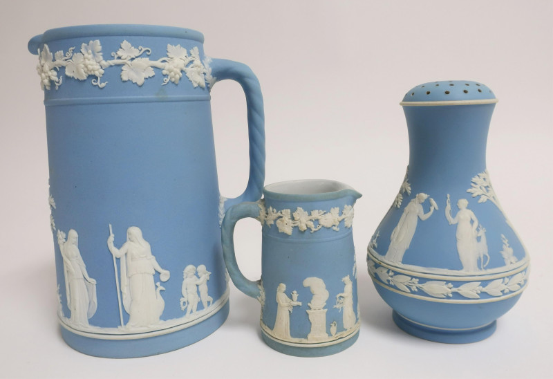 3 Light Blue Jasper Dip Wedgwood Items