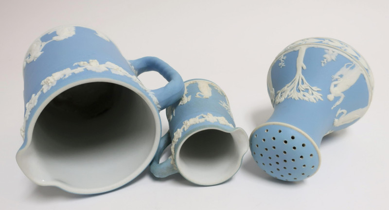 3 Light Blue Jasper Dip Wedgwood Items