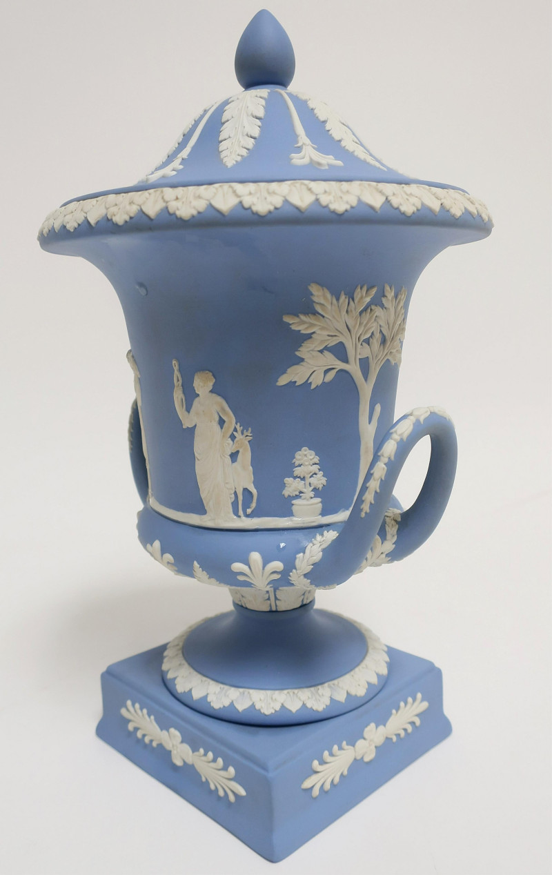 Wedgwood Jasperware Campagne Covered Urn