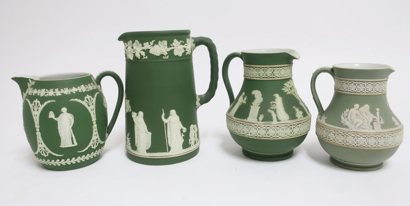4 Wedgwood Jasper Dip Pitchers