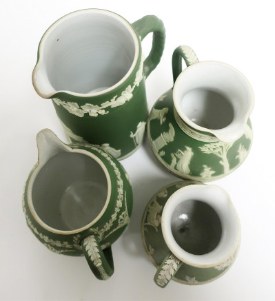 4 Wedgwood Jasper Dip Pitchers