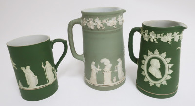 5 Wedgwood Green Jasper Dip Vessels