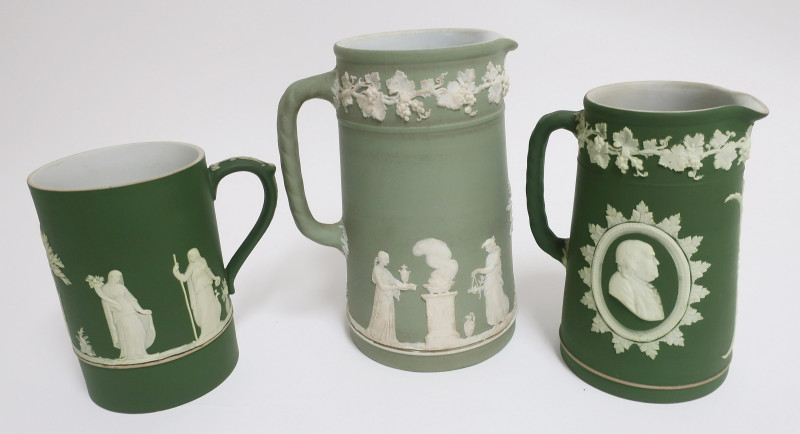 5 Wedgwood Green Jasper Dip Vessels