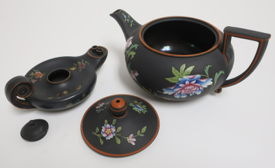 4 Black Basalt Wedgwood Items