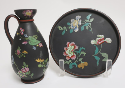 4 Black Basalt Wedgwood Items