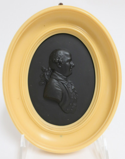 2 Wedgwood Black Basalt Plaques, Bentley &amp; Josiah