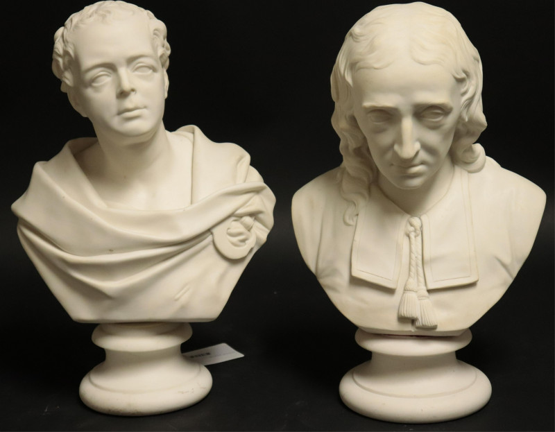 Pr Wedgwood Parianware Busts, Milton &amp; Moore