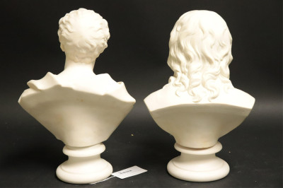 Pr Wedgwood Parianware Busts, Milton &amp; Moore