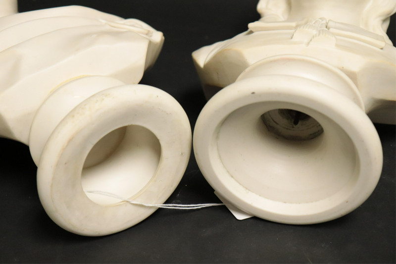 Pr Wedgwood Parianware Busts, Milton &amp; Moore