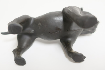 4 Wedgwood Black Basalt Dogs, Poodles &amp; Bulldogs