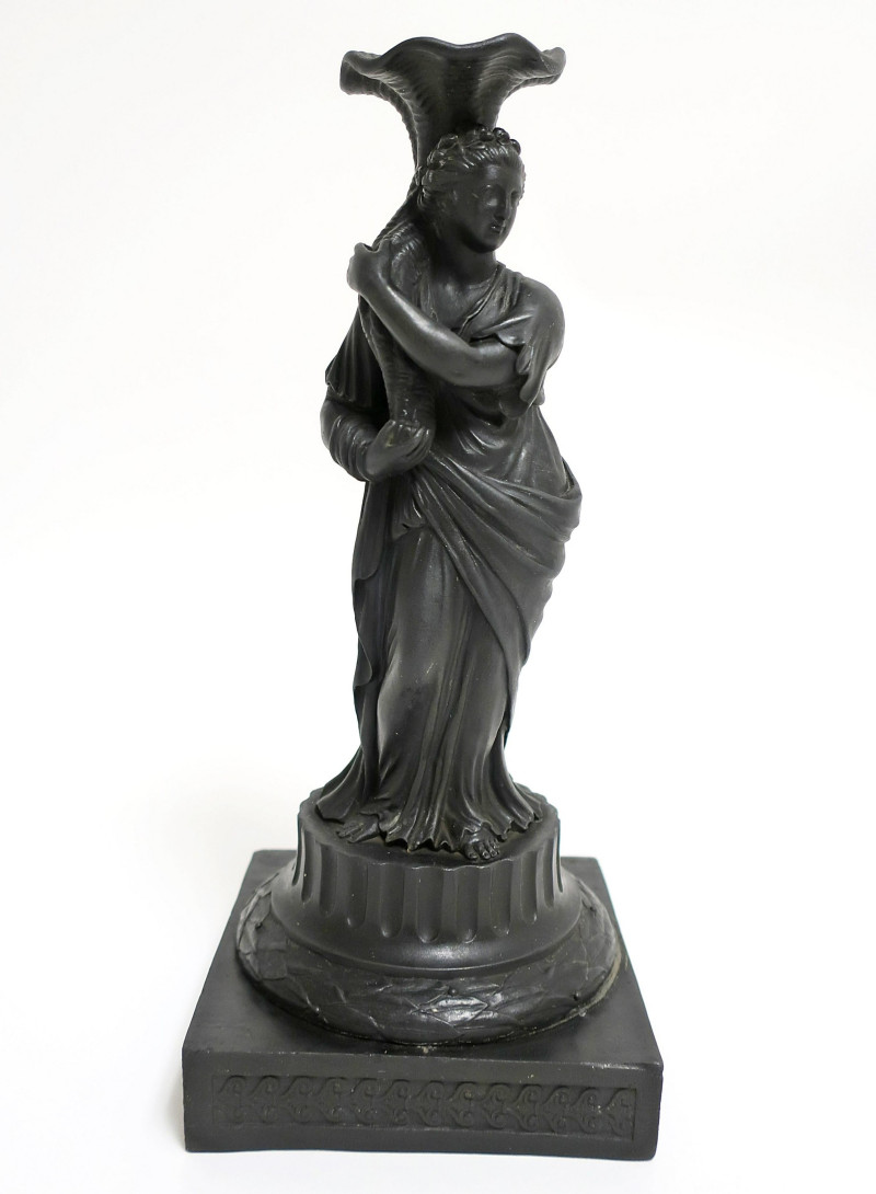 Black Basalt Wedgwood Candlestick
