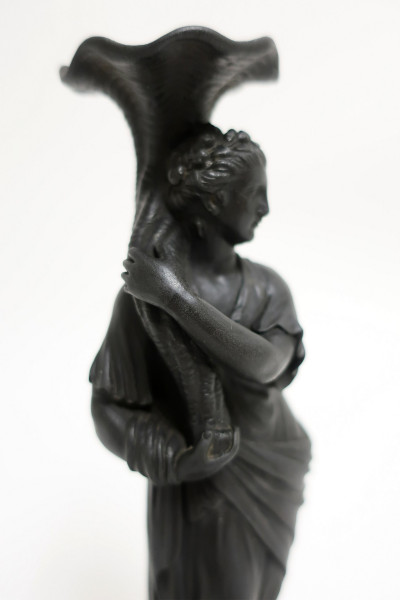 Black Basalt Wedgwood Candlestick