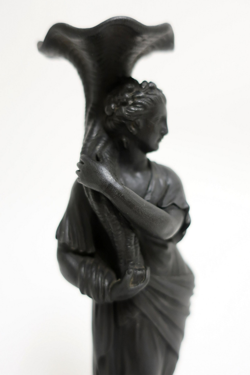 Black Basalt Wedgwood Candlestick