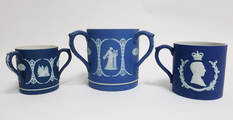 3 Loving Cups, Wedgwood Dark Blue Jasper Dip