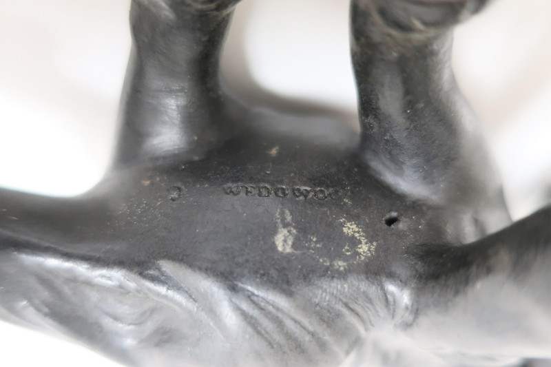 Pair of Wedgwood Black Basalt Elephants