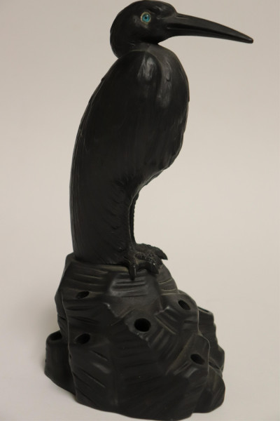 Wedgwood Black Basalt Figure if a Egret