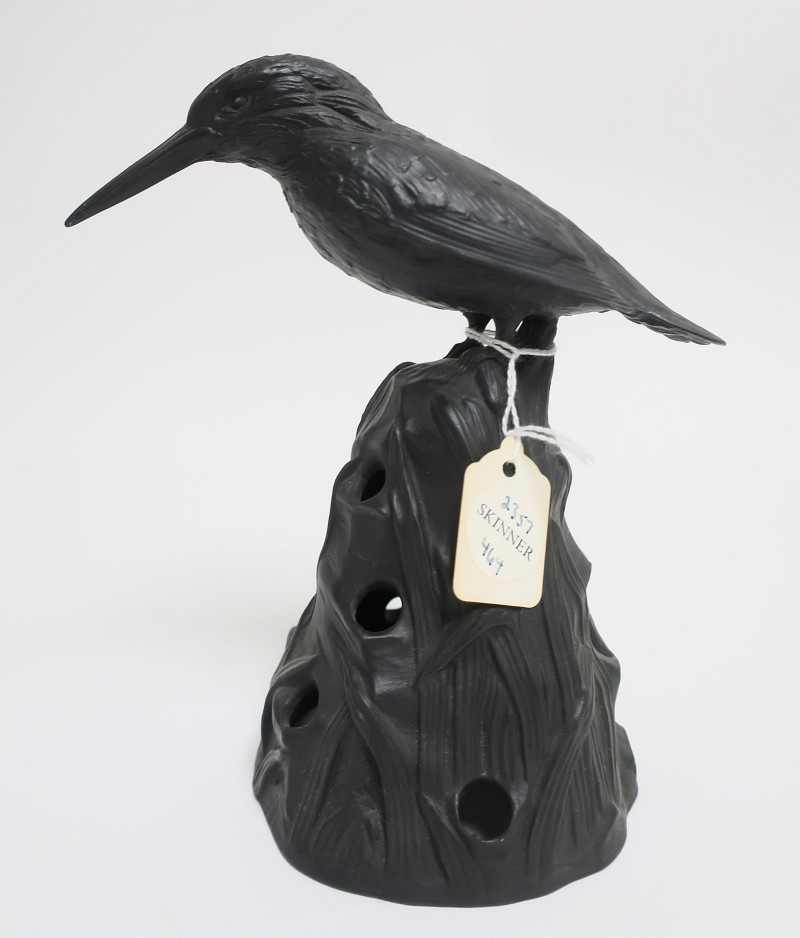 Wedgwood Black Basalt of a King Fisher
