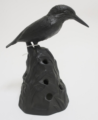 Wedgwood Black Basalt of a King Fisher