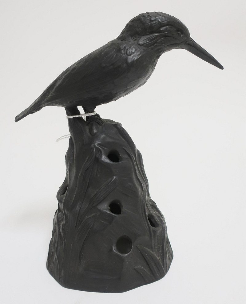 Wedgwood Black Basalt of a King Fisher