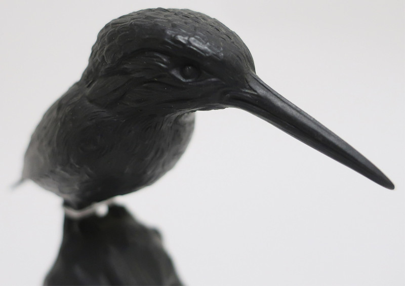 Wedgwood Black Basalt of a King Fisher