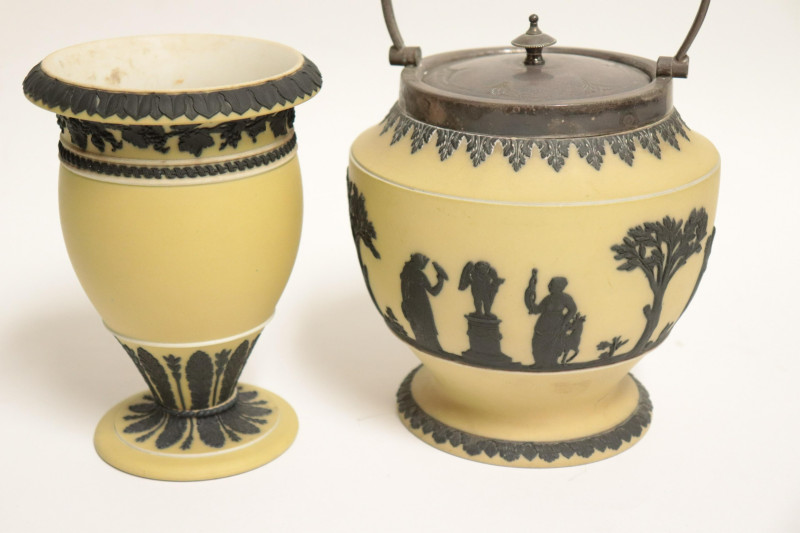 3 Wedgwood Yellow Jasper Dip Vessels