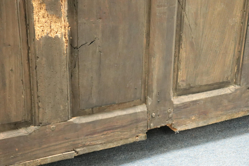French Provincial Blue Painted Cherry Buffet