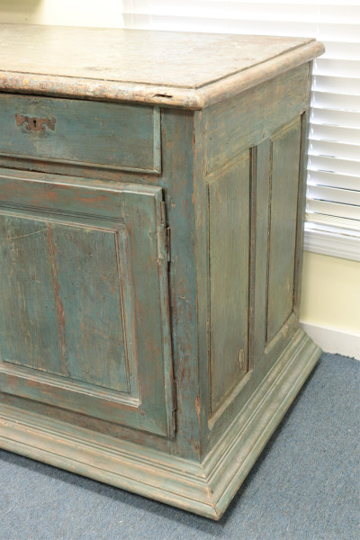 French Provincial Blue Painted Cherry Buffet