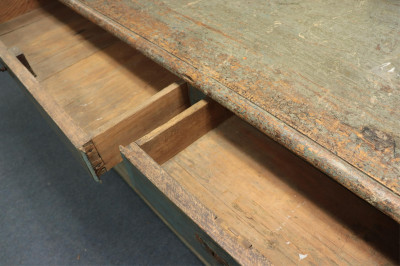 French Provincial Blue Painted Cherry Buffet