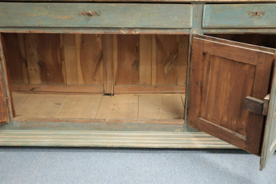 French Provincial Blue Painted Cherry Buffet