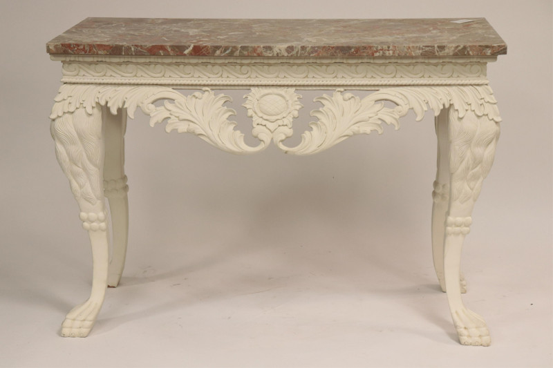 Irish Style White Painted Console