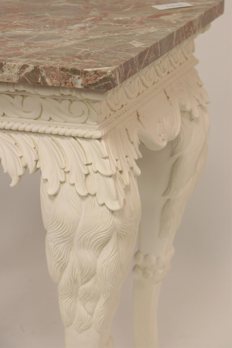 Irish Style White Painted Console