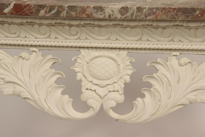 Irish Style White Painted Console