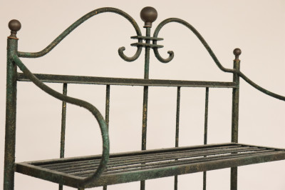 French Provincial Style Painted Iron Baker&apos;s Rack
