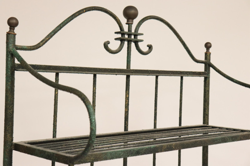 French Provincial Style Painted Iron Baker&apos;s Rack