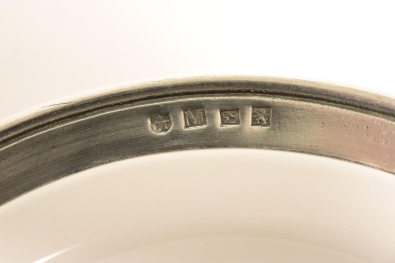 Italian Pewter &amp; White Ceramic Partial Service