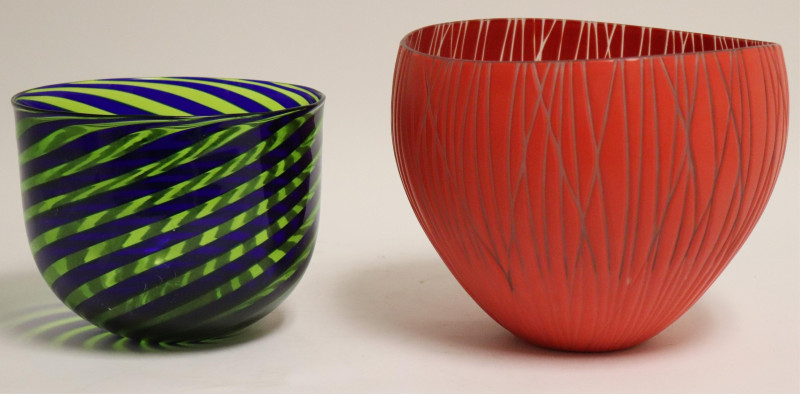 Two Art Glass Bowls