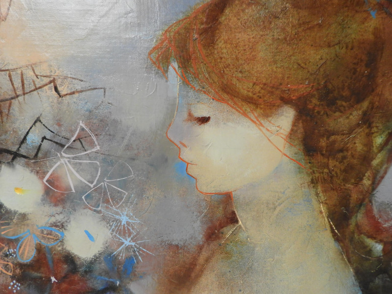 Daniel Gelis - Woman with Flowers
