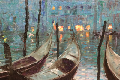 Jason He - Venice Lights &amp; Gondolas at Night