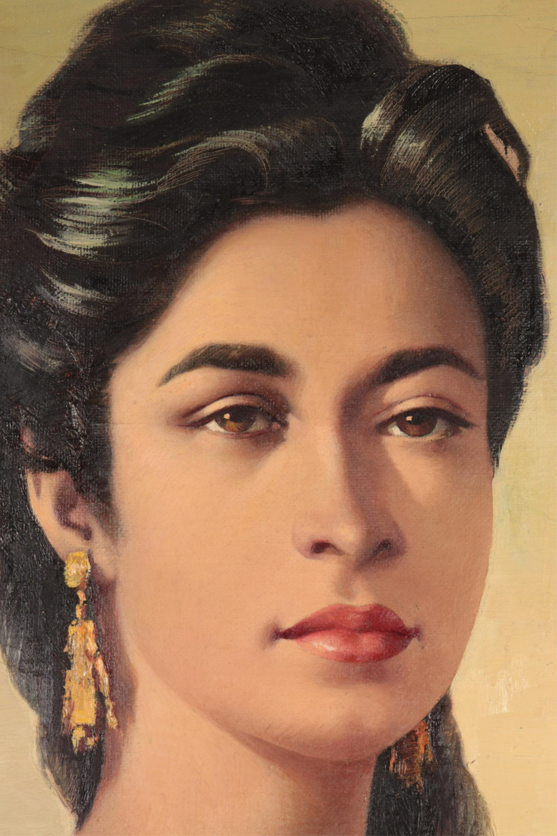 Domingo Huetos - The Golden Dress with Green Dots