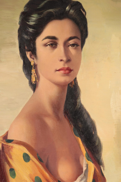 Domingo Huetos - The Golden Dress with Green Dots